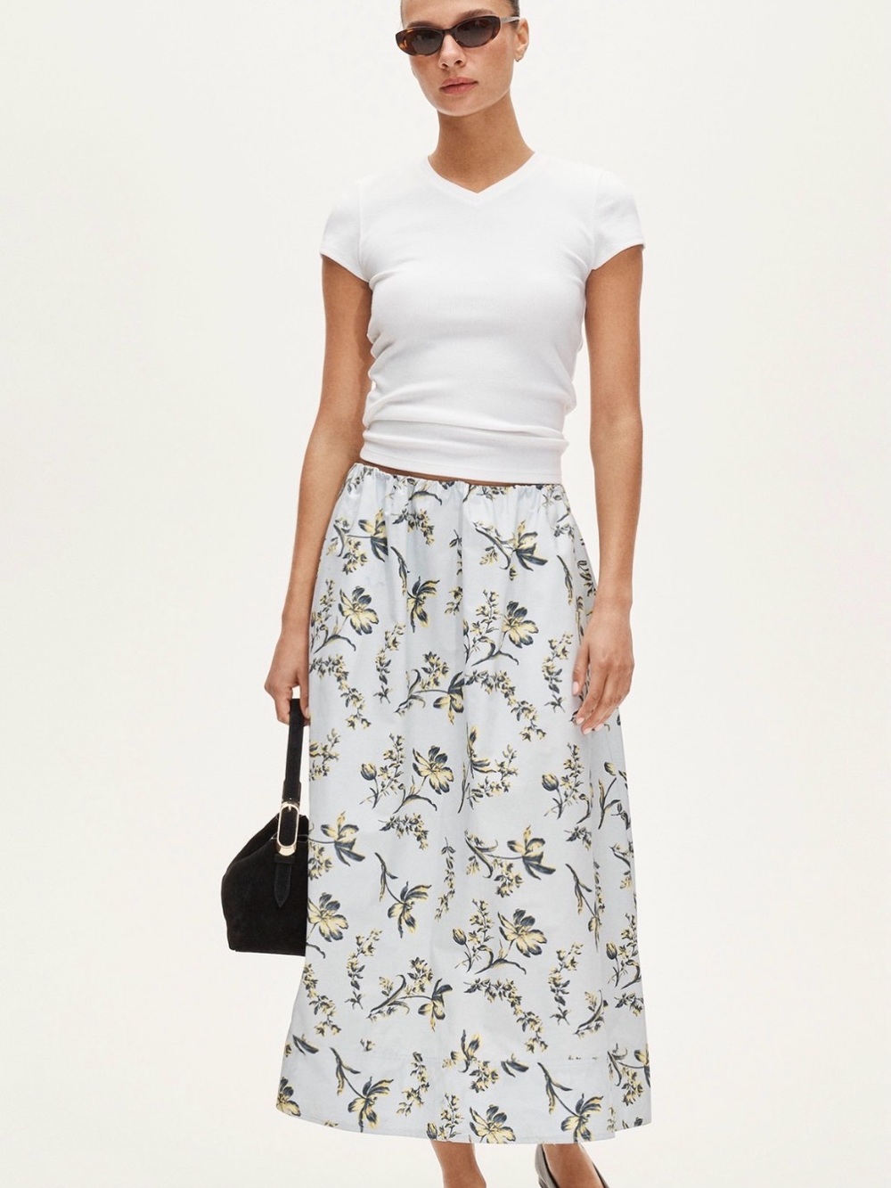 Jcrew pull-on skirt in lotus print NWT